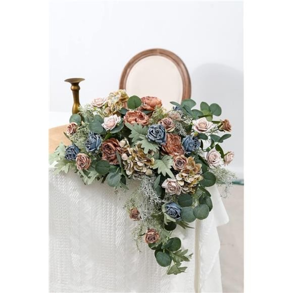 Artificial Flowers Combo Box Set Gradient Color Flower Leaf w/ Stems DIY Wedding - Picture 6 of 6